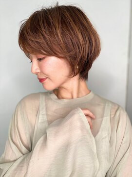 カバーヘア ブリス 北浦和(COVER HAIR bliss) くびれショート外国人風オレンジベージュp1北浦和20代30代40代