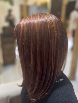 ヘアリゾート粋 リマ 銀座店(lima) オレンジブラウン/ハイライトカラー