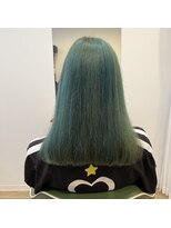 ヘアルーム カフー(hair room kafuu)&nbsp;◎ブリーチ1回のグリーンカラー◎