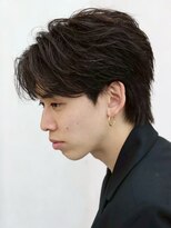 ルーシー 名古屋栄(LUCEY) センターパートニュアンスパーマフェザーパーマ波巻きパーマ