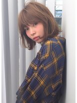 ネオリーブ チロル 横浜西口店(Neolive CiroL.)&nbsp;シナモンベージュの柔らかボブ