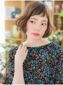 ★Aラインがcute☆くせ毛風小顔フレンチボブ20代30代40代★6