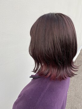 アドラーブル 万代店 (adorable) 【インナーカラー】深みカシスピンク♪10代