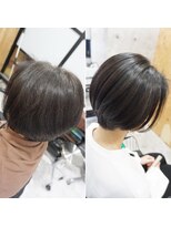 ヘアテリア リュウ 大塚(hair teria ryu) 表面髪質改善ストレート＆グレイカラー/ショート