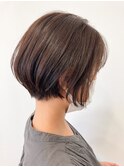 外ハネボブセクションカラーペールベージュグラデーションカラー