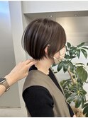 レイヤーカットハイライトショートヘアイルミナカラーオージュア