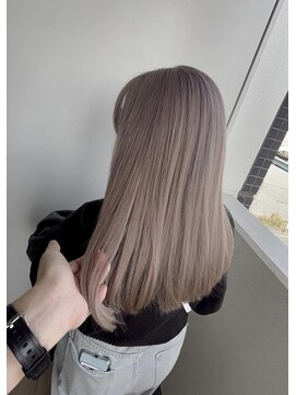 リグ 横浜(Lig.) ケアブリーチハイトーンミルクティーベージュカラー