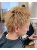 メンズショートウルフ