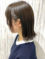 アンジュ 篠ノ井店(ange)&nbsp;30代40代50代小顔ミディアム外ハネボブオリーブベージュ