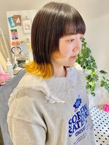 ミー(me.)&nbsp;イエローカラー　裾カラー