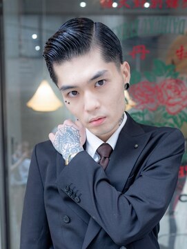 エフエム 明大前(FM) バーバー メンズショート×アップバング×ツーブロック