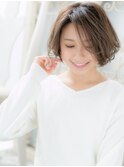 mod's姪浜/ミルクティーアッシュくせ毛風マッシュボブパーマg