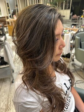 オンカラー(ON.COLOR) 大人ハイライトグラデーショングレージュロング