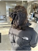 卒業式ハーフアップ