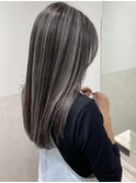 20代30代大人可愛いコントラストハイライトダブルカラーブリーチ