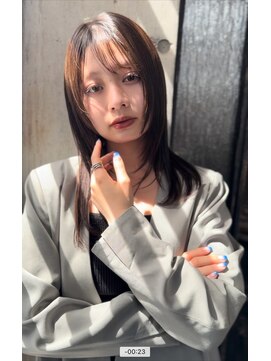 ミンクス 青山店(MINX) セミロングフェイスレイヤー 表参道