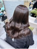 韓国艶ブラウンカラーレイヤーカットトリートメント