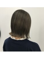 マルフェ 天王寺(marfe) オリーブベージュ 外はねボブ ぱっつんボブ