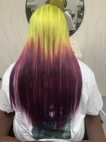 ハビット (habitt)&nbsp;派手髪×デザイン×キミドリ×ムラサキ