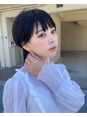 ショート　ボブ　イルミナカラー　ハイライト　小顔カット
