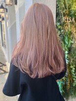 ユニバイリサ 天神大名店(uni by risa)&nbsp;ミルクティーベージュ ケアブリーチ ハイトーン ツヤ髪 20代