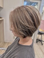 ボネッカ 鶴見(BONECCA)&nbsp;丸みショート/アンブレラカラーベージュ【上岡】