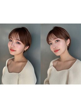 [#似合わせカット］【似合わせカット+アイロン仕上げ＆レクチャー♪￥4900】この冬マストな抜け感ショート