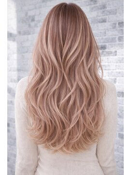 リアン(Lien) ハイトーンサーモンベージュ×バレイヤージュ