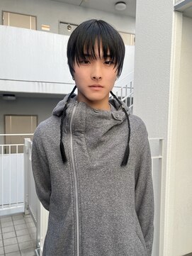 PARKiiiNG 心斎橋　ブリーチ/ダブルカラー/パーマ/メンズ【パーキング】 刈り上げセンターパート