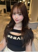 大人かわいい/韓国ヘア/アッシュグレージュ/後れ毛/サイドバング