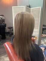 ヘアメイクアクト 都賀店 アンブレラカラー/ミルクティーブロンド/ミルクブラウン