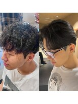 メンズサロン アネロ 名駅(Men's salon anhelo)&nbsp;曲がる縮毛矯正×センターパート×ニュアンスパーマ