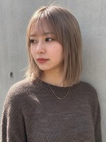 テーラヘアー 南柏店(TELAHAIR)&nbsp;【透明感カラー】ミルクティーベージュ×切りっぱなしボブ