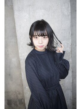 サロンドミルク 原宿(salon de MiLK) 【salon de MiLK 原宿】耳かけ外ハネツヤ感ニュアンスウェーブ