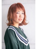 モカ ヘアーデザイン(moca HAIR DESIGN)&nbsp;【moca HAIR DESIGN】ピンクグレージュの外ハネボブ