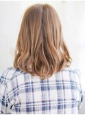 厚め前髪のゆるミックスカール