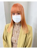 ノラ シンディ(NORA CYNDY) ピンクオレンジカラー/ケアブリーチ/黒染め/ダブルカラー