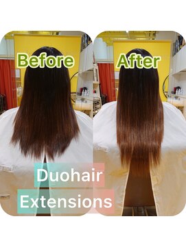 デュオヘアー エクステンションズ 新宿 ナチュラルグラデーション風ヘアー♪♪♪