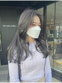 艶感地毛風カラー大人かわいいかき上げ前髪<表参道>