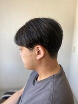 ソイクフ 四条大宮店(SOY-KUFU)&nbsp;MEN'S HAIR束感ショートアッシュブラックマッシュパーマ