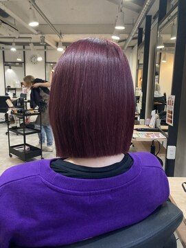 ラフ 難波店(LAFF) #黒髪#ボブルフ#ネビージュ#小顔#ワンレン