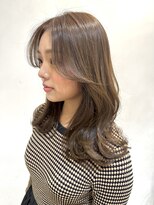 ザックラフィネ(ZACC raffine)&nbsp;オリーブベージュ/毛ながれカット/韓国風/艶髪