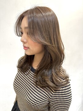 ザックラフィネ(ZACC raffine) オリーブベージュ/毛ながれカット/韓国風/艶髪