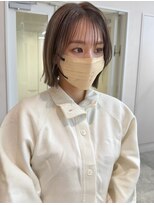 ウェイズトウキョウ 新宿店(Ways TOKYO)&nbsp;くびれボブ　レイヤーカット　グレージュ　前髪