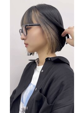 サンド 鹿児島中央(sand) ボブ フルバング ハッシュカット イメチェン 似合わせカット