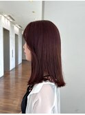 8トーン /ラベンダーピンクブラウンカラー / ミディアムヘア