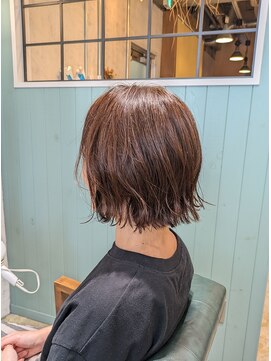 ヘアーサロン キー(Hair salon key) 切りっぱなしボブ＊外はねセットスタイル