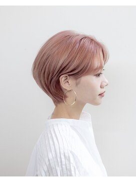 ルプラ ブリリアント(le-pla brilliant) ピンク/ダブルカラー/ショートボブ/センターパート/豊橋/豊川