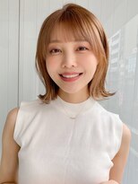 前髪 ネビージュ ボブルフ 黒髪 ワンレン 小顔 "