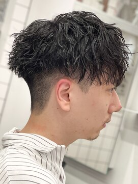 エルマーク 心斎橋(L-MARK) 波巻きパーマスパイラルパーマツイストスパイラルパーマメンズ